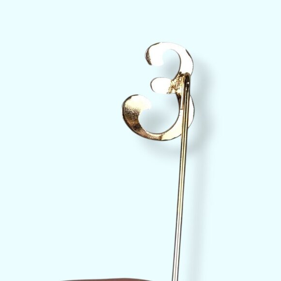 (2/$20) V. Letter "E" Stick Pin - Picture 4 of 5